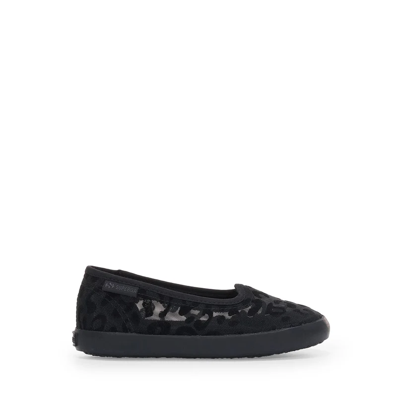2441 KIDS BALLERINA NET LEOPARD - Ballerine - Ballerina - Girl - Black-Black
