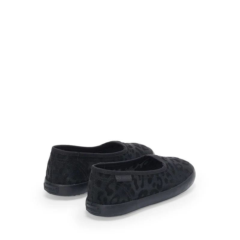 2441 KIDS BALLERINA NET LEOPARD - Ballerine - Ballerina - Girl - Black-Black