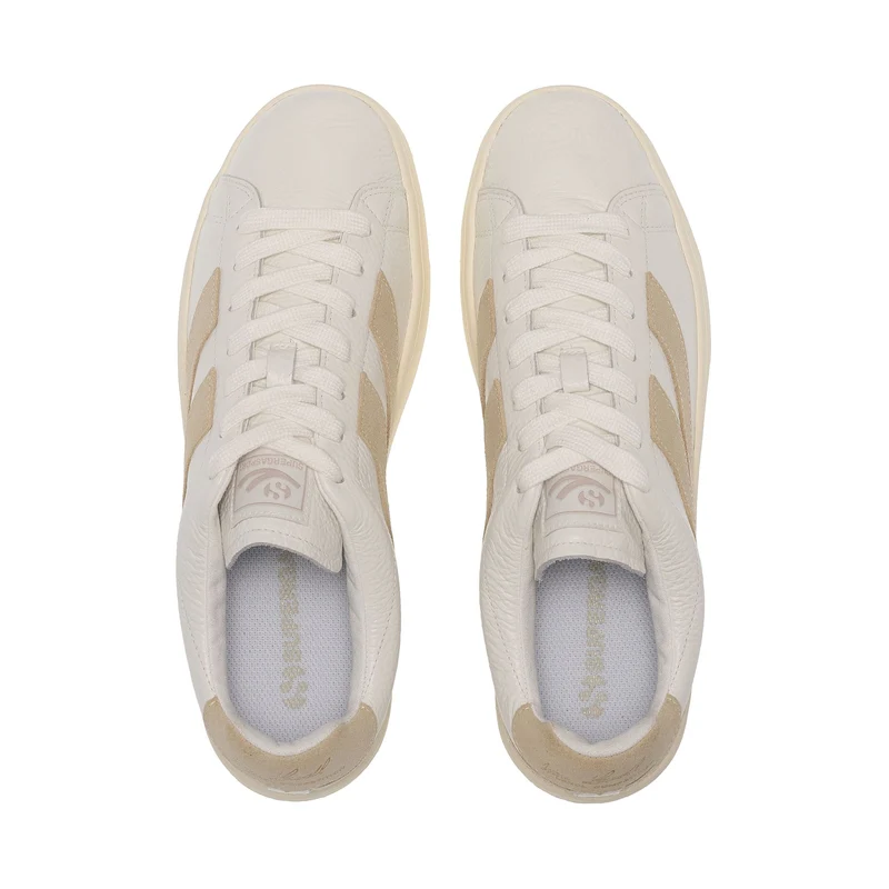 4833 LENDL - Sneakers - Low Cut - Unisex - White Avorio-Lt Beige-Off Yellow