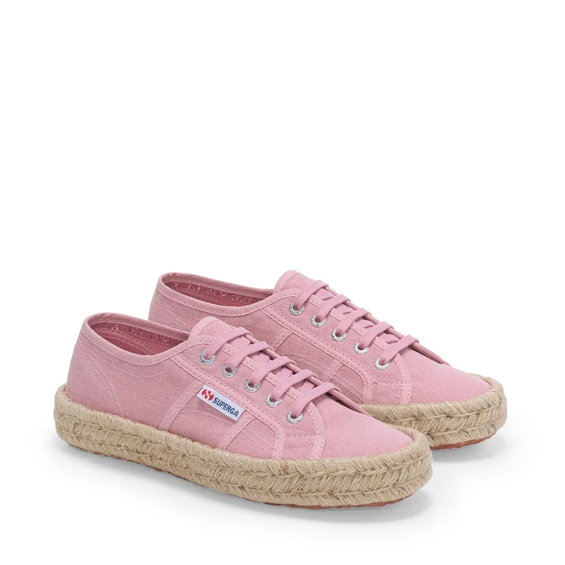 2750 COTTON STONE WASH ROPE - Le Superga - Low Cut - Woman - Pink Frost Washed