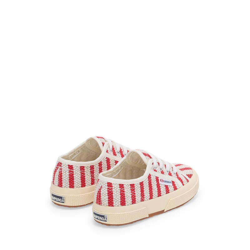 2750 KIDS COTTON STRIPES - Le Superga - Sneaker - Kid unisex - Red-Off White