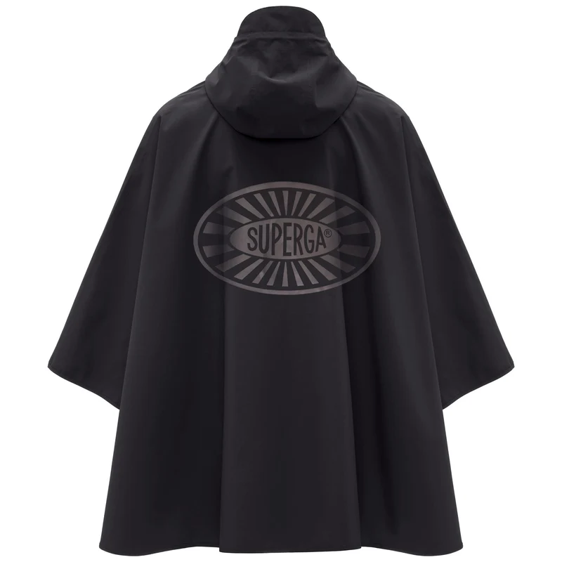PONCHO RAGGIERA LOGO - Jackets - Poncho - Unisex - Black-Grey MD