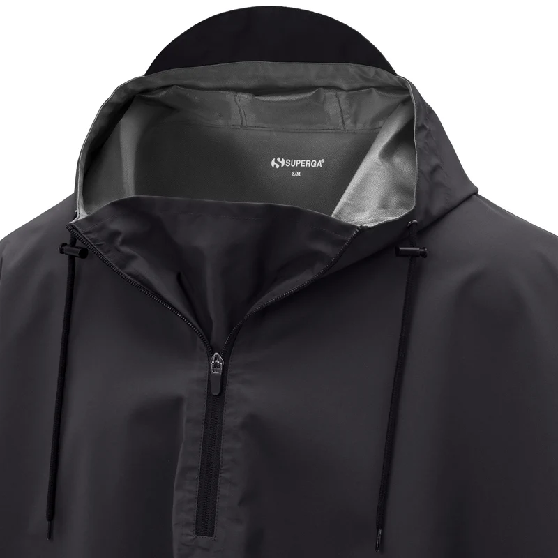 PONCHO RAGGIERA LOGO - Jackets - Poncho - Unisex - Black-Grey MD