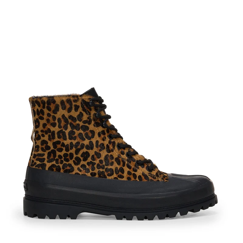 3343 ALPINA DUCK CALFHAIR - Ankle Boots - Mid Cut - Unisex - Leopard print-Black