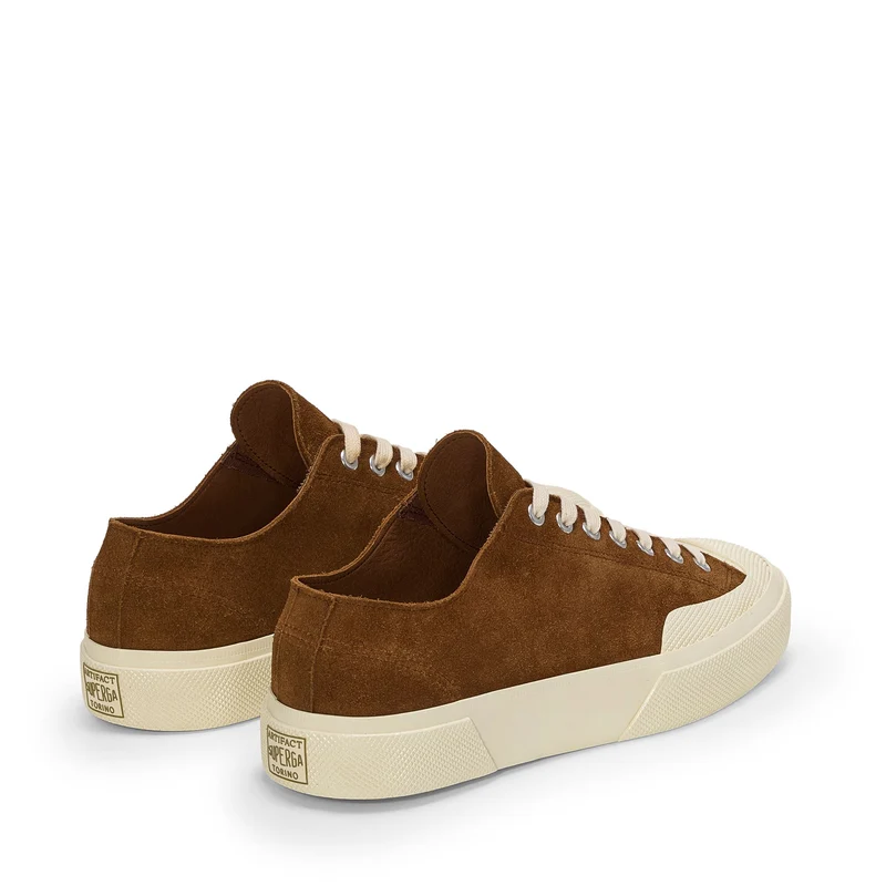 2432 WORKS SUEDE FLESH OUT - Sneakers - Low Cut - Unisex - Brown Brique-Off White