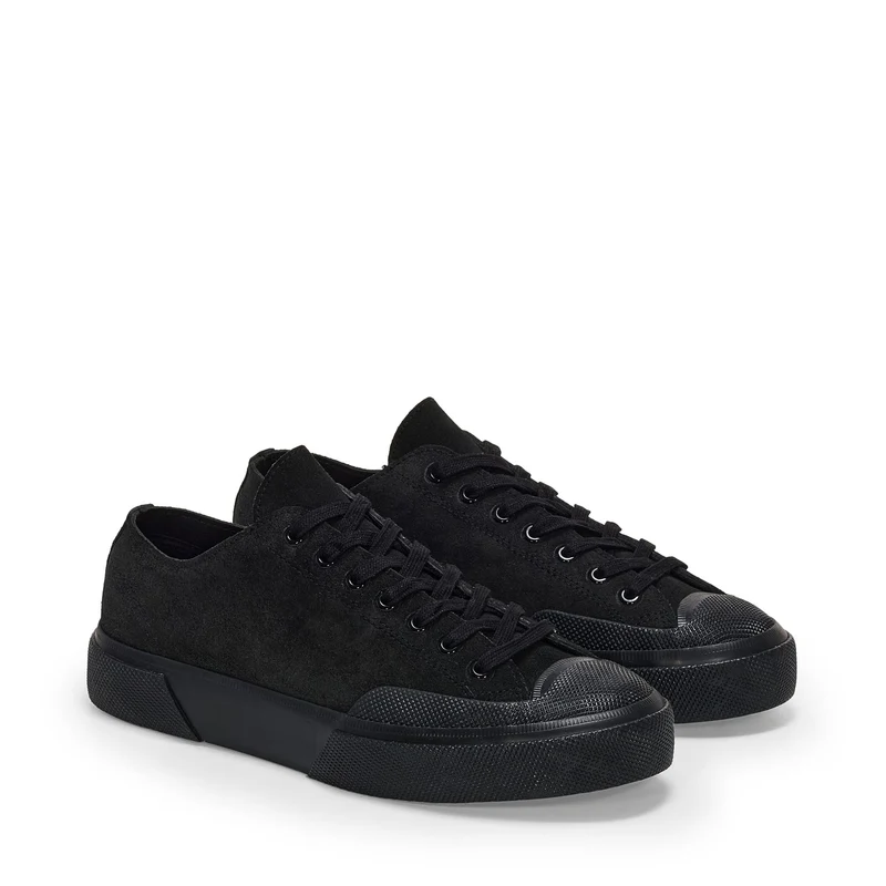 2432 WORKS SUEDE FLESH OUT - Sneakers - Low Cut - Unisex - Full Black-Black