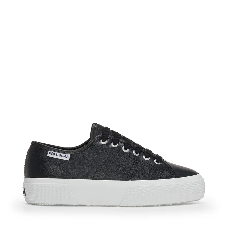 3740 PLATFORM VEGAN TUMBLED MATERIAL LEGGERA - Lady Shoes - Wedge - Woman - Black