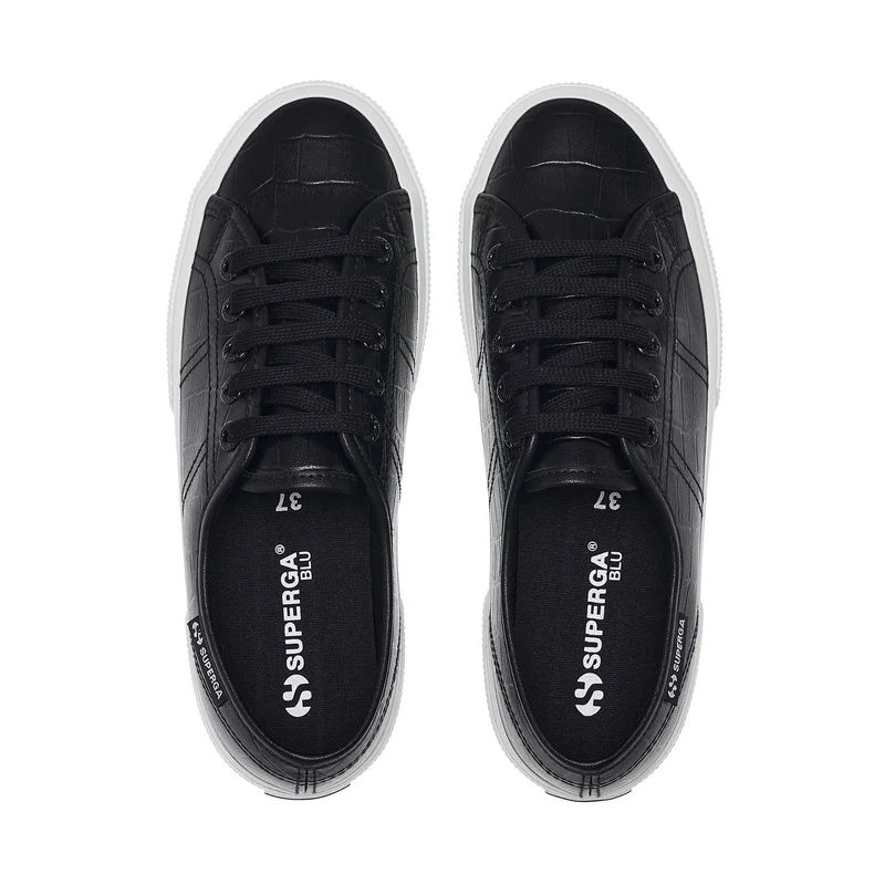 3750 KAIMAN SYNTHETIC MATERIAL LEGGERA - Le Superga - Low Cut - Woman - Black-White
