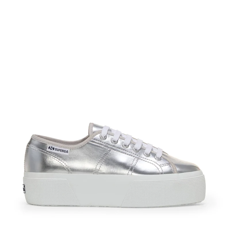 3790 PLATFORM MIRROR SYNTHETIC MATERIAL - Lady Shoes - Wedge - Woman - Silver