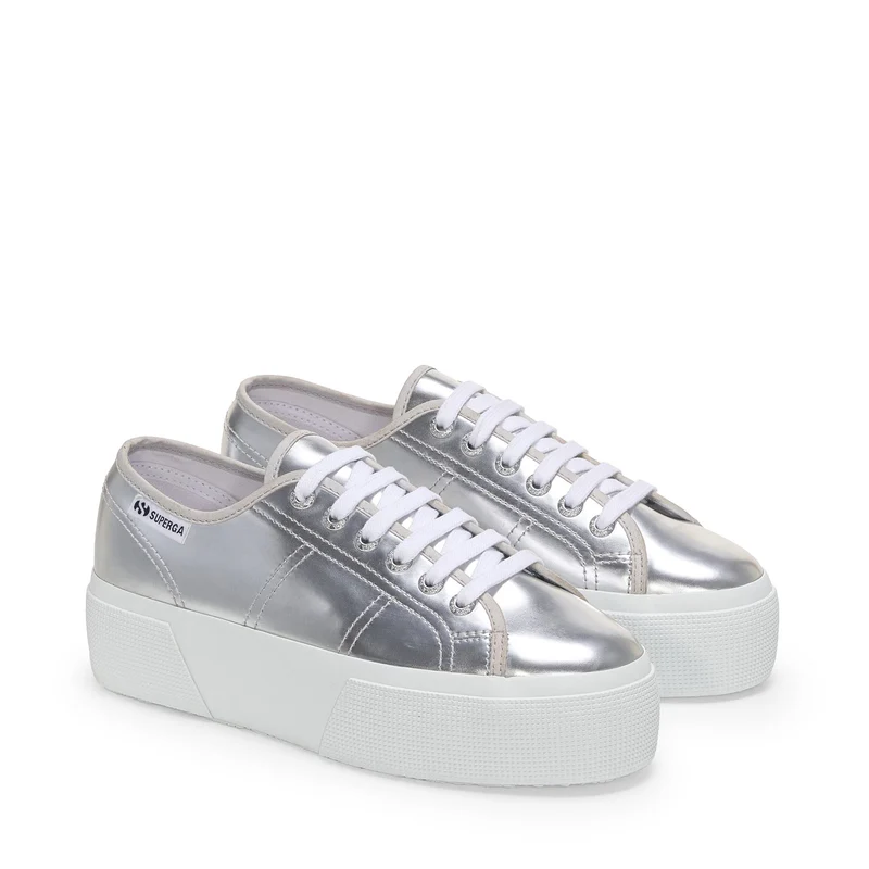 3790 PLATFORM MIRROR SYNTHETIC MATERIAL - Lady Shoes - Wedge - Woman - Silver