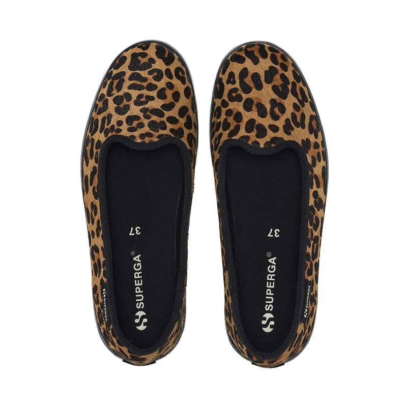 2441 BALLERINA CALFHAIR - Ballerine - Ballerina - Woman - Leopard print-Black