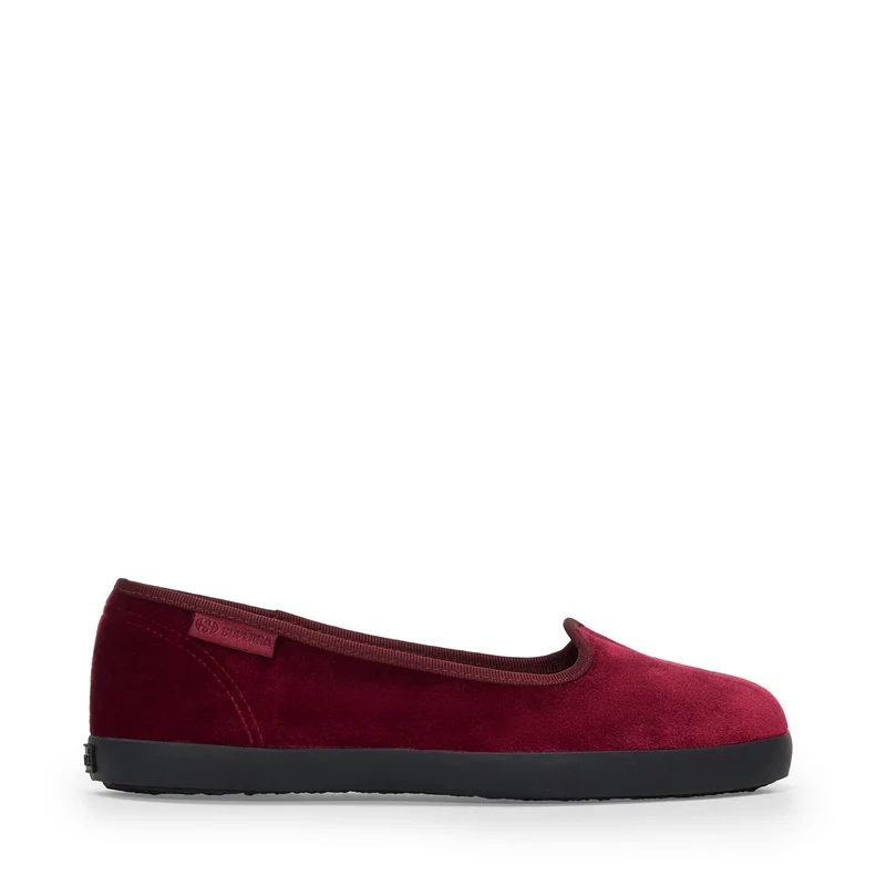 2441 VELVET BALLERINA - Ballerine - Ballerina - Woman - Red Bordeaux-F Black