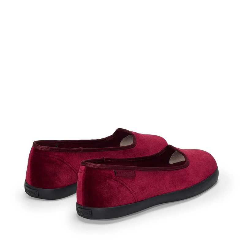 2441 VELVET BALLERINA - Ballerine - Ballerina - Woman - Red Bordeaux-F Black