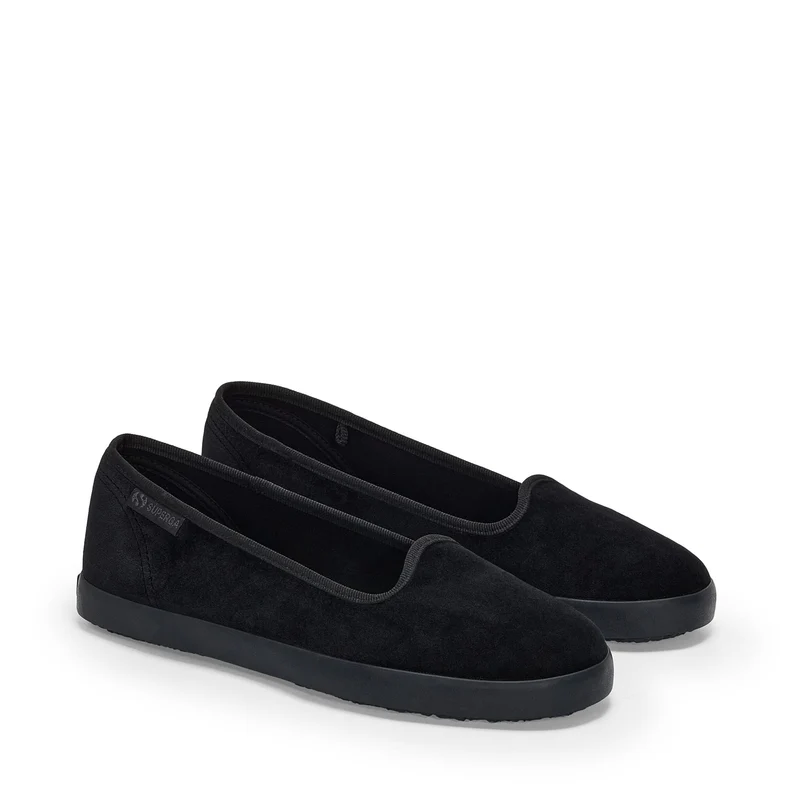 2441 VELVET BALLERINA - Ballerine - Ballerina - Woman - Total Black-Black