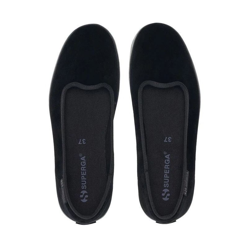 2441 VELVET BALLERINA - Ballerine - Ballerina - Woman - Total Black-Black
