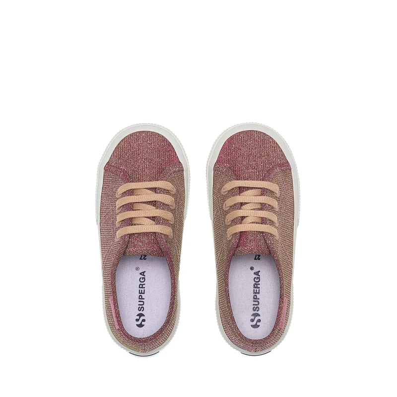 3750 KIDS JERSEY LAME LEGGERA - Le Superga - Low Cut - Girl - Platinum Rose