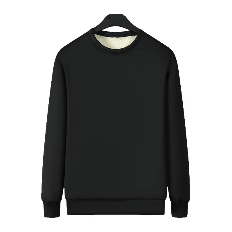 Herren Gefüttertes Rundhals-Sweatshirt mit Teddyfutter & gerippten Bündchen Nord Taschen