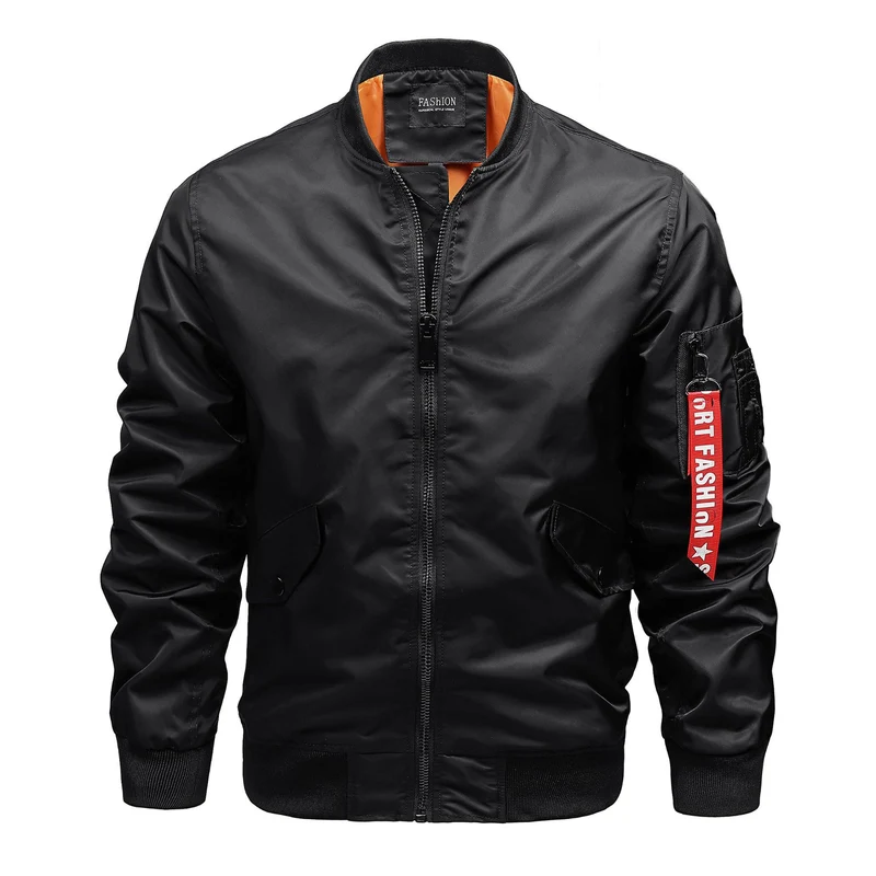 Herren Pilot‑Bomber mit Ärmel‑Organizer, Utility‑Taschen und Rippbündchen Nord Taschen