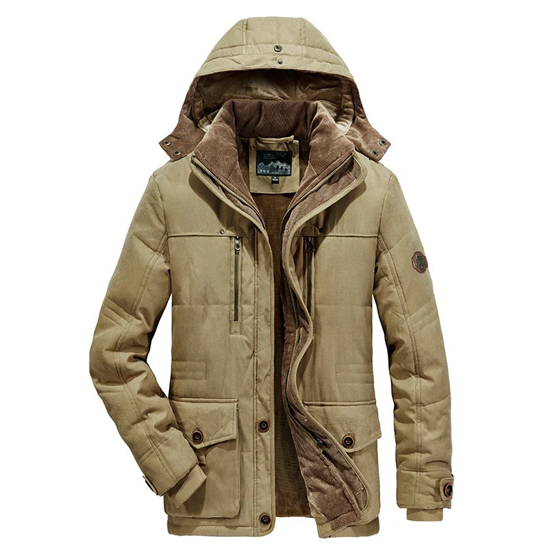 Herren Parka im Field‑Style mit cordgefüttertem Innenkragen und Mehrfach‑Taschen Nord Taschen