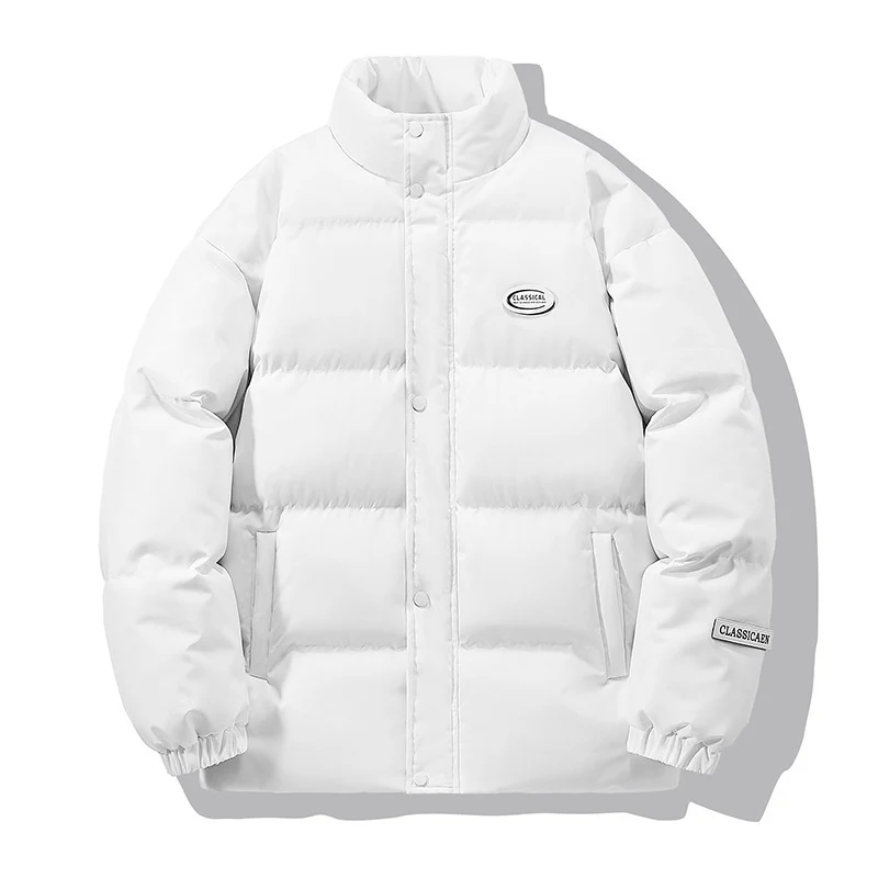 Herren Oversize-Steppjacke mit hohem Stehkragen und Druckknopffront Nord Taschen