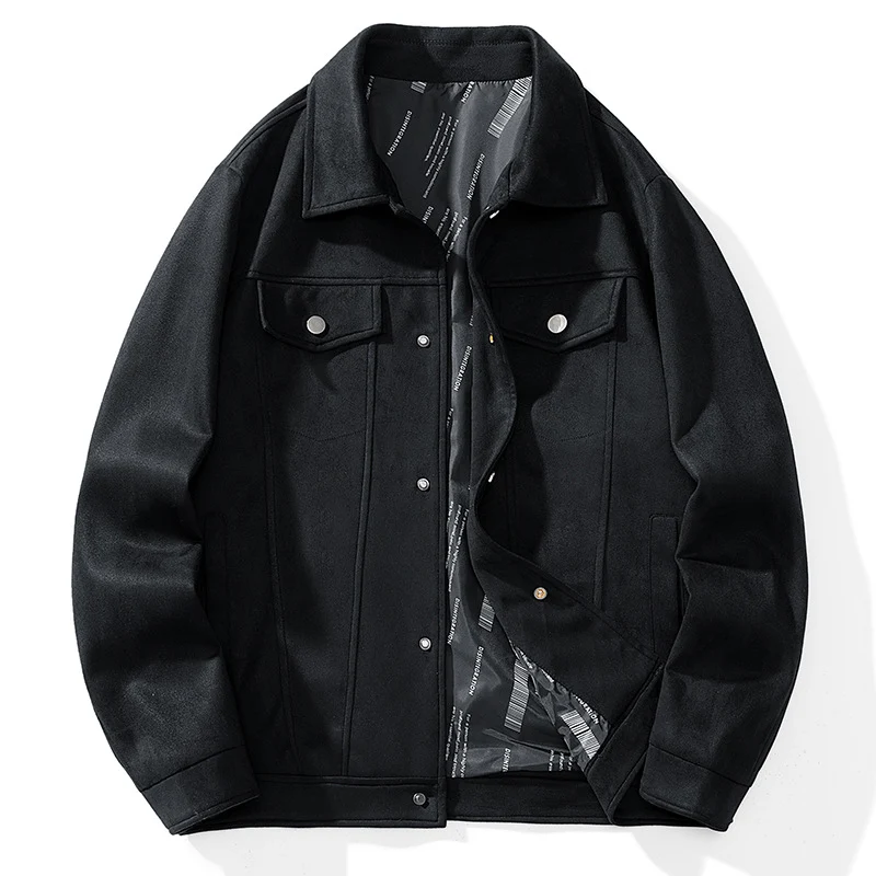 Herren Overshirt‑Jacke aus weichem Wollmix mit gesteppter Innenfütterung und Druckknopfverschluss Nord Taschen