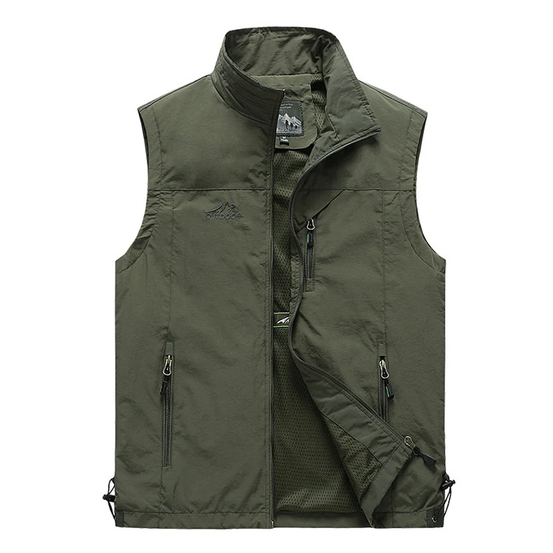 Herren Outdoor-Utility-Weste mit Mesh-Futter und Reißverschluss-Taschen Nord Taschen