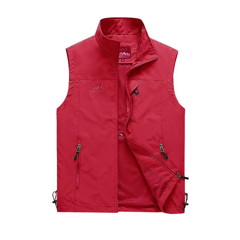Herren Outdoor-Utility-Weste mit Mesh-Futter und Reißverschluss-Taschen Nord Taschen