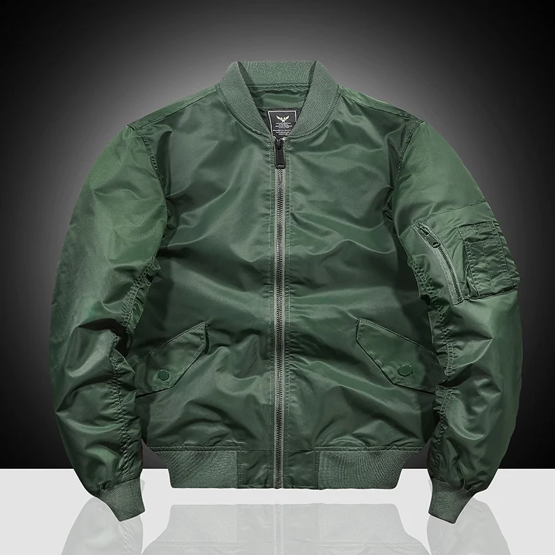 Herren Nylon-Flightbomber mit Ärmeltasche, gesteppter Thermo-Innenlage und geripptem Saum Nord Taschen