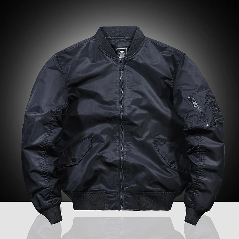 Herren Nylon-Flightbomber mit Ärmeltasche, gesteppter Thermo-Innenlage und geripptem Saum Nord Taschen