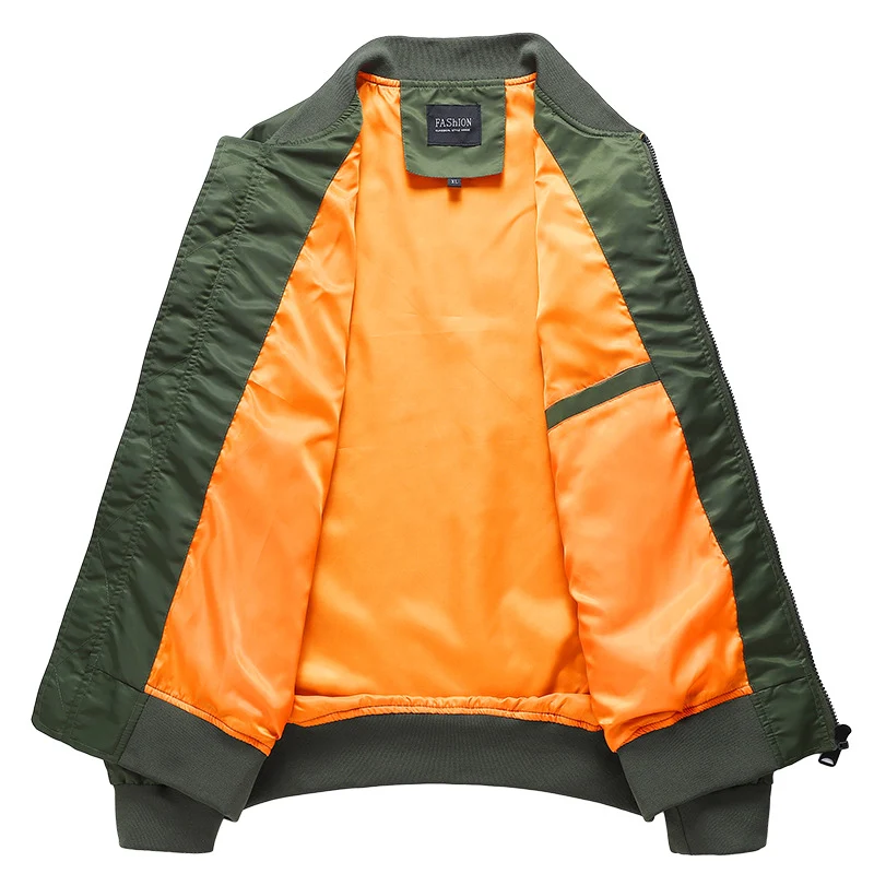 Herren Nylon‑Fliegerblouson mit leuchtendem Innenfutter und Utility‑Ärmeltasche Nord Taschen