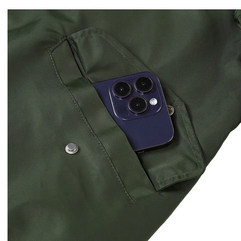 Herren Nylon‑Fliegerblouson mit leuchtendem Innenfutter und Utility‑Ärmeltasche Nord Taschen