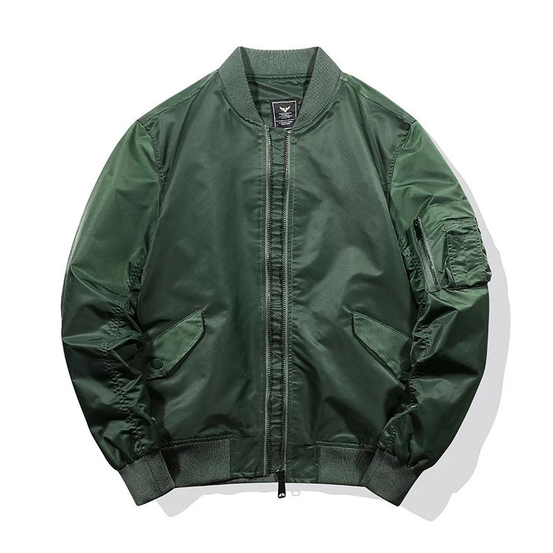 Herren Nylon-Bomberjacke im Aviator-Stil mit Ärmeltasche und gerippten Bündchen Nord Taschen
