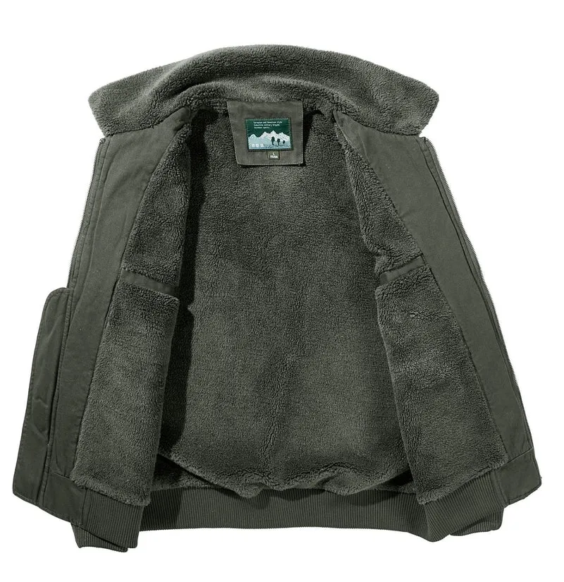 Herren Multifunktions-Pilotenjacke mit Sherpa-Futter, gesteppter Innenlage und aufgesetzten Pattentaschen Nord Taschen