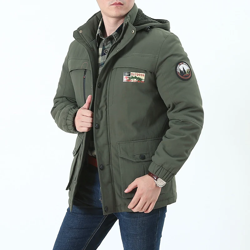 Herren Multifunktionaler Winterparka mit Teddyfleece-Kapuze und Mehrfach-Taschensystem Nord Taschen