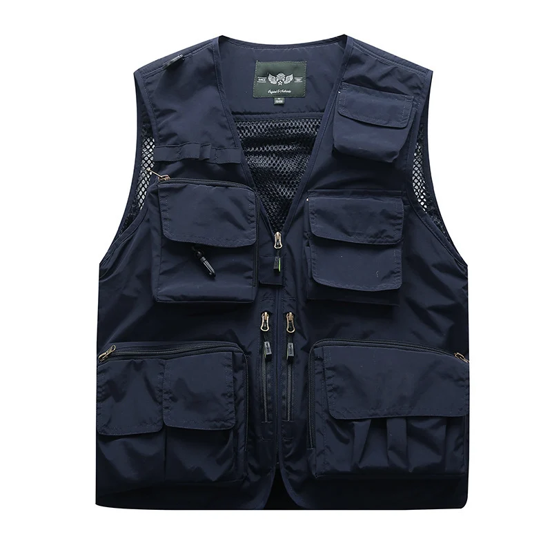 Herren Multifunktionale Utility-Weste mit zahlreichen Taschen und Mesh-Rücken Nord Taschen