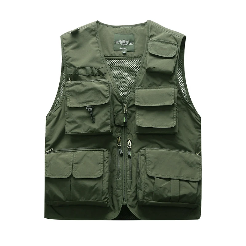 Herren Multifunktionale Utility-Weste mit zahlreichen Taschen und Mesh-Rücken Nord Taschen