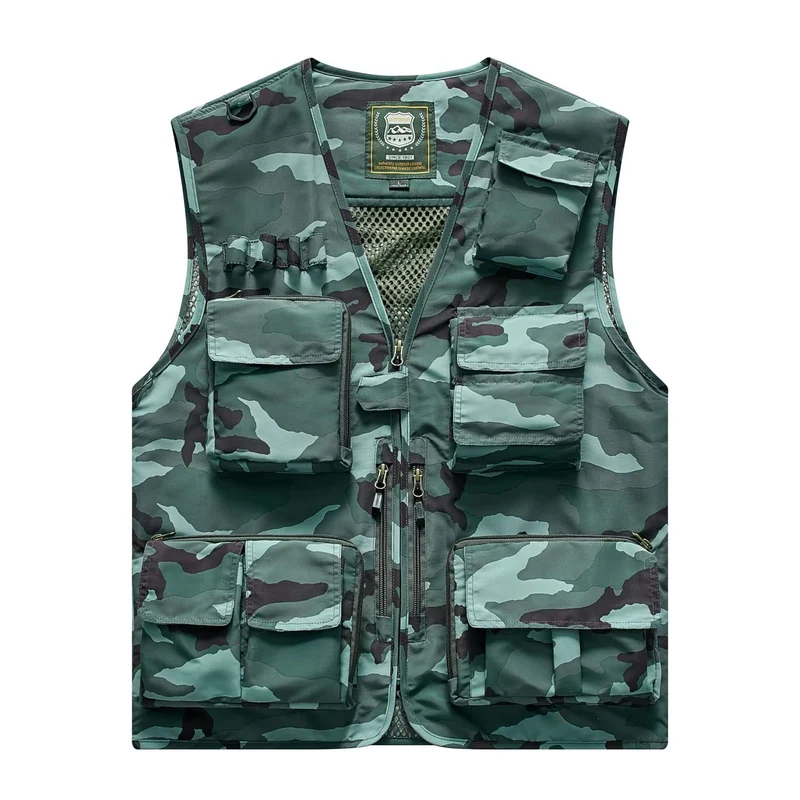 Herren Multifunktionale Utility-Weste mit zahlreichen Taschen und Mesh-Rücken Nord Taschen