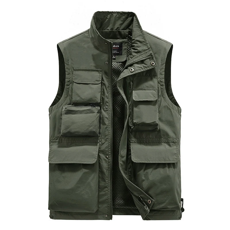 Herren Multifunktionale Utility‑Weste mit Mesh‑Futter und Mehrfach‑Taschen Nord Taschen