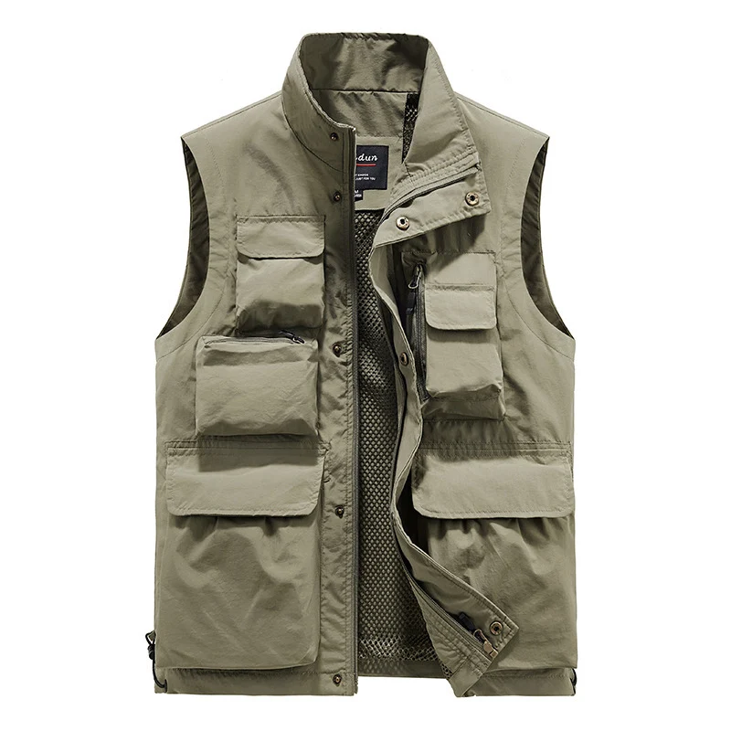 Herren Multifunktionale Utility‑Weste mit Mesh‑Futter und Mehrfach‑Taschen Nord Taschen