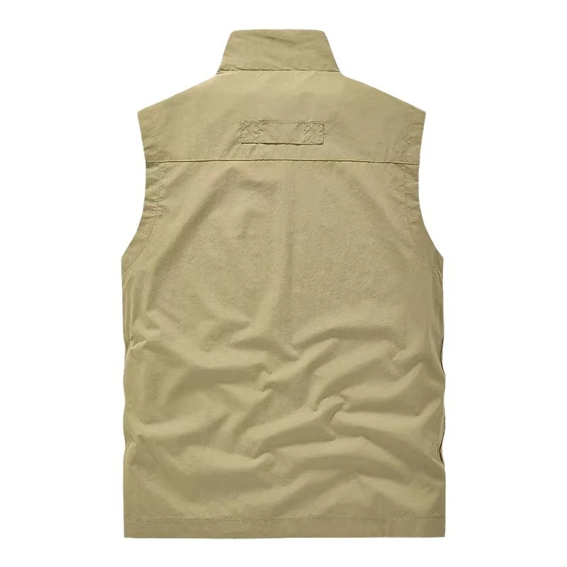 Herren multifunktionale Utility-Weste mit Mesh-Futter, Stehkragen und Mehrfachtaschen Nord Taschen