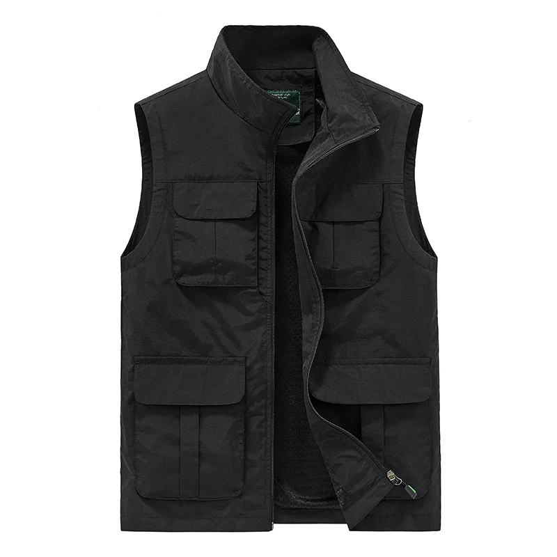 Herren Multifunktionale Utility-Weste mit Mehrfachtaschen und Mesh-Innenfutter Nord Taschen