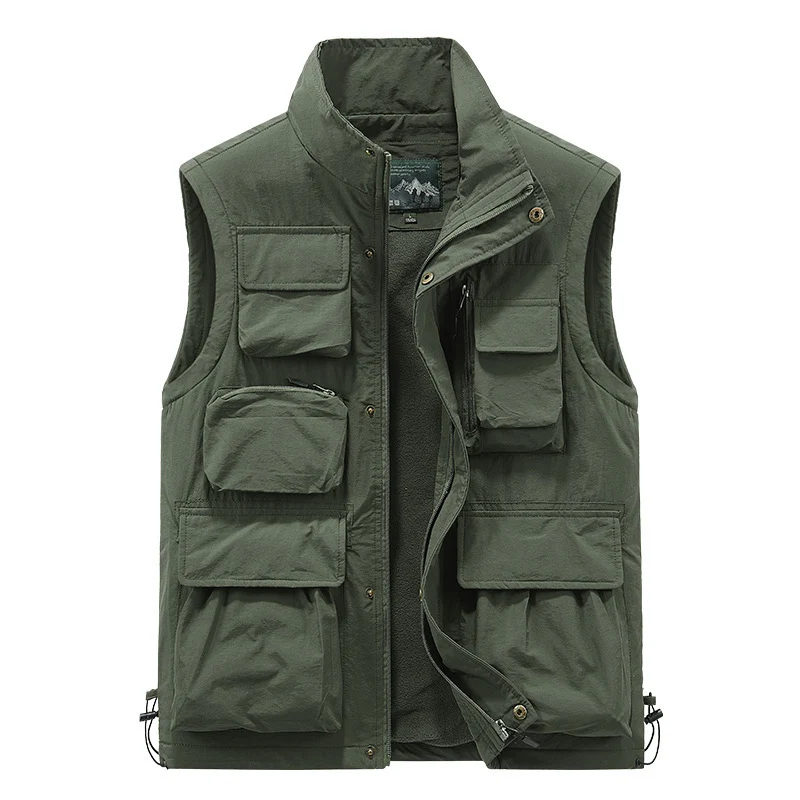 Herren multifunktionale Outdoorweste mit Teddyfleece-Innenfutter und zahlreichen Taschen Nord Taschen