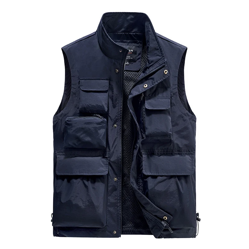 Herren Multifunktionale Outdoor-Utility-Weste mit fleecegefütterter Thermo-Innenlage und Mehrfachtaschen Nord Taschen