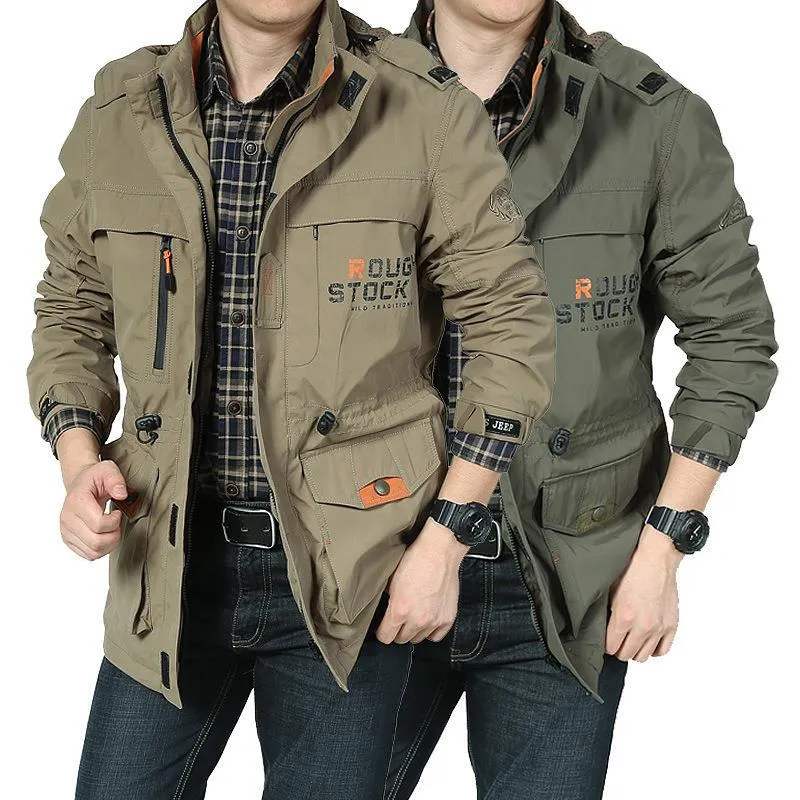 Herren Multifunktionale Fieldjacke im Utility‑Design mit Kapuze und Mehrfachtaschen Nord Taschen
