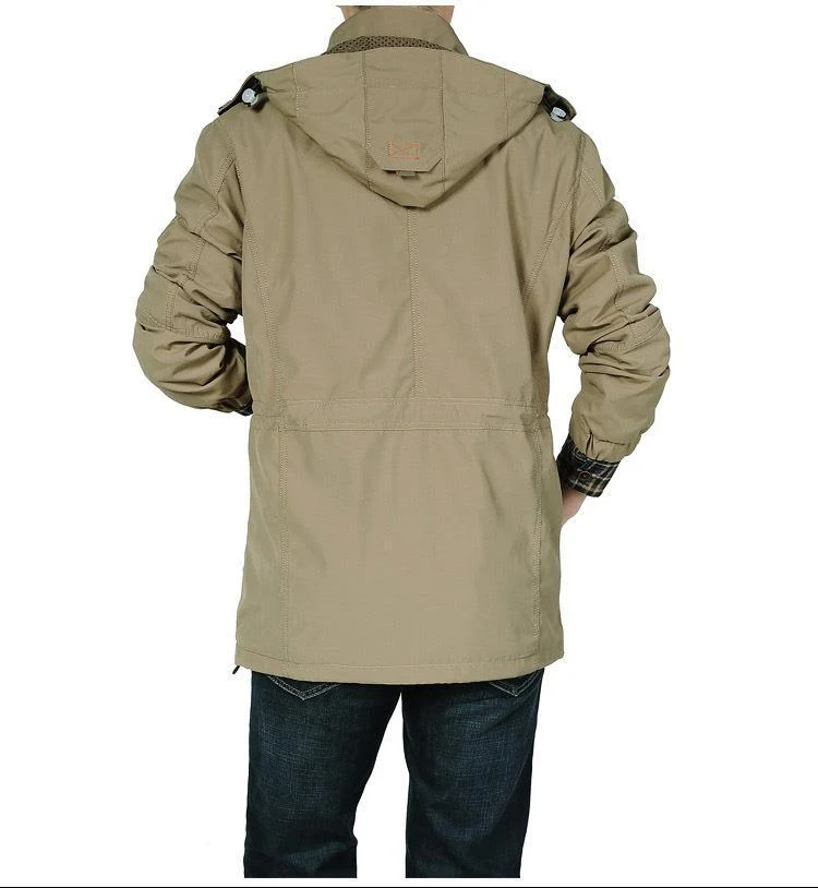 Herren Multifunktionale Fieldjacke im Utility‑Design mit Kapuze und Mehrfachtaschen Nord Taschen