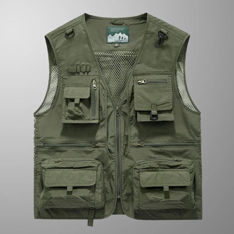 Herren Multifunktionale Angler- und Utility‑Weste mit Mesh‑Einsätzen und Mehrfach‑Taschen Nord Taschen