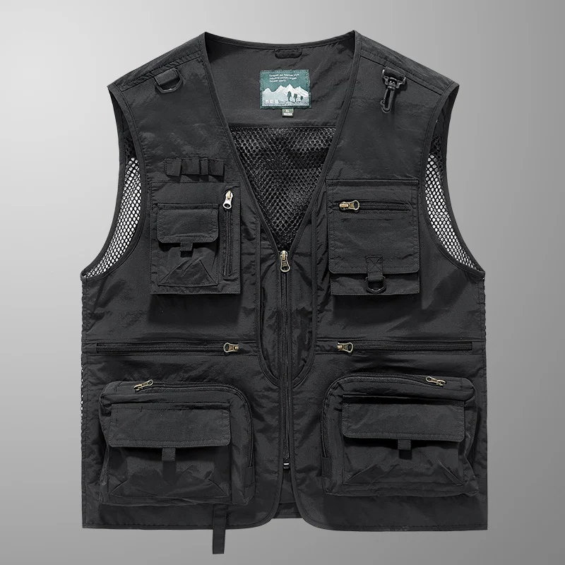Herren Multifunktionale Angler- und Utility‑Weste mit Mesh‑Einsätzen und Mehrfach‑Taschen Nord Taschen