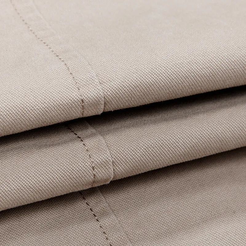 Herren mittellanger Kapuzenparka mit kariertem Innenfutter und verdeckter Zip‑Knopfleiste Nord Taschen