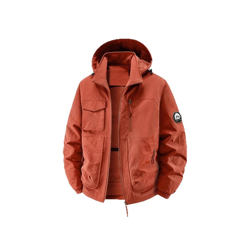 Herren Gefütterte Outdoorjacke mit Fleece-Innenfutter und multifunktionalen Utility-Taschen Nord Taschen