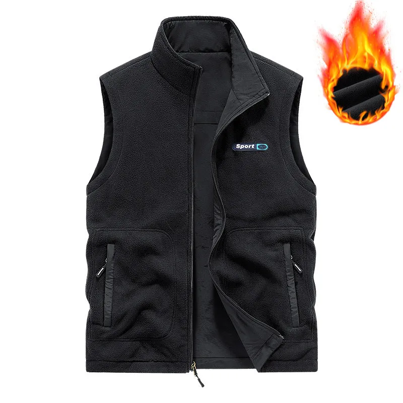 Herren Gefütterte Outdoor-Thermoweste mit Fleece-Innenfutter, Reißverschlusstaschen & winddichter Außenlage Nord Taschen